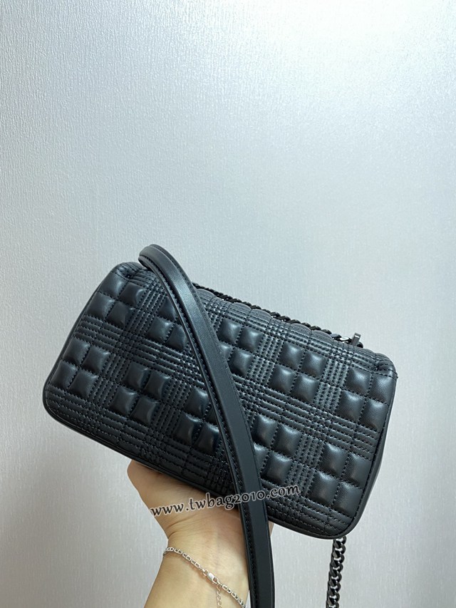 Burberry專門店新款單肩挎背女包 巴寶莉黑扣五金羊皮小號TB蘿拉包 yxb1208